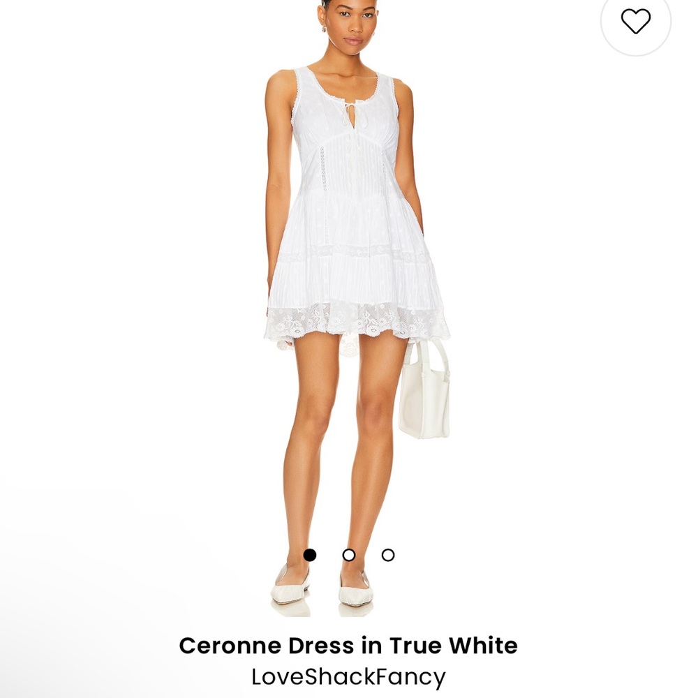 LoveShackFancy Ceronne Dress size 8 white